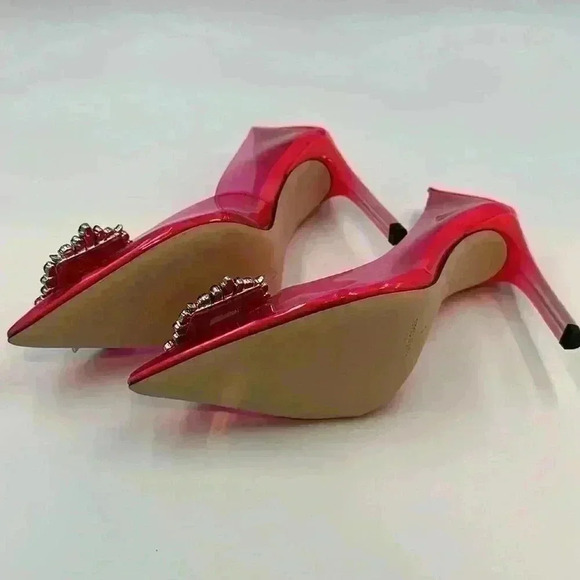 🆕 w/box Good American Cinder-f**cking Rella pumps hot pink /purple heels… - Picture 8 of 11